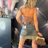 TOP MACULATO IN TULLE