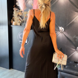 ABITO MIDI IN RASO MY-D colore nero