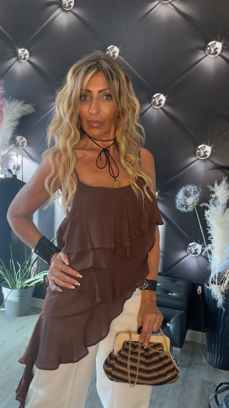 TOP VOLANT BY LUMINA cioccolato