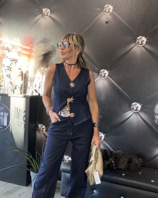 JEANS  DENIM GLAM ELASTICIZZATO blu