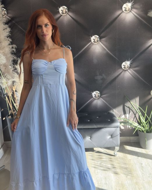 ABITO LUNGO DUBAI celeste