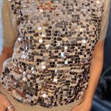 MAGLIA IN LANA SOFT CON PAILLETTES  bronzo