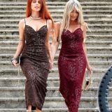 Wild Elegance – Abito in Tulle Maculato cioccolato