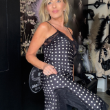 VESTITO LINGERIE POIS  nero