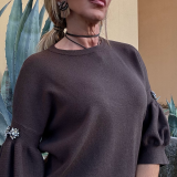 MAGLIA GIOIELLO colore cioccolato