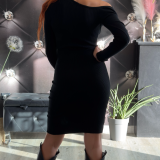 VESTITO CUTOUT IN MAGLIA nero