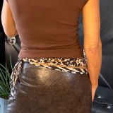 MINIGONNA IN ECOPELLE cioccolato