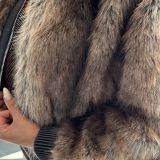 BOMBER IN ECOFUR colore caffè’