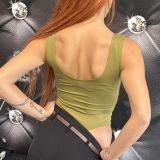 BODY ESSENTIAL IN LYCRA verde olio