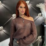 MAGLIA MOHAIR marrone