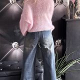 JEANS WIDE LEG lavaggio pink