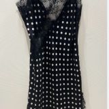 VESTITO LINGERIE POIS  nero
