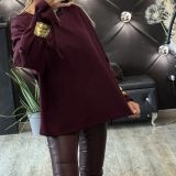 FELPA GOLDEN TWIST colore borgogna