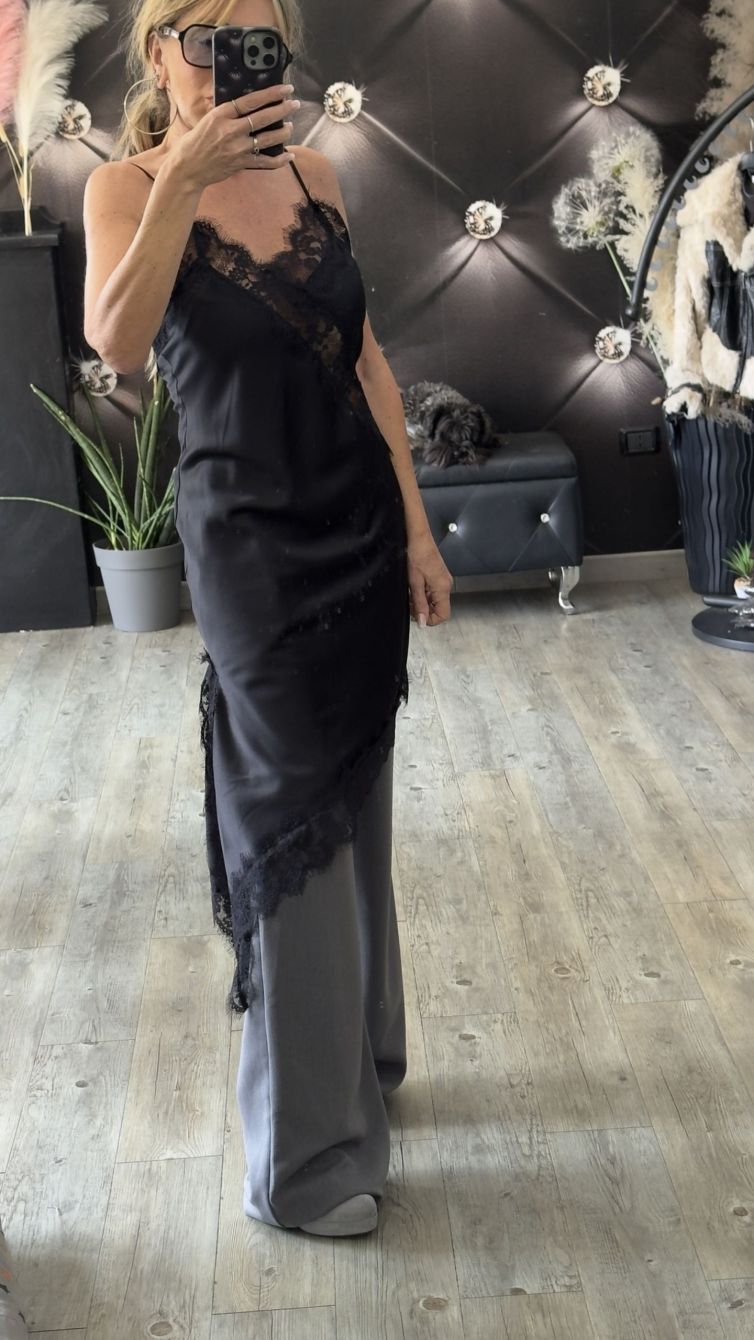 VESTITO ICONIC ASIMMETRICO nero