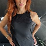 CANOTTA MY-D INSERTO PIZZO colore nero