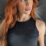 CANOTTA MY-D INSERTO PIZZO colore nero