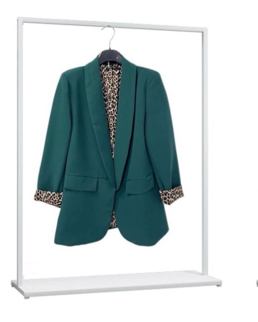 BLAZER VERDE SENZA CHIUSURA CON FODERA LEOPARDATA verde smeraldo