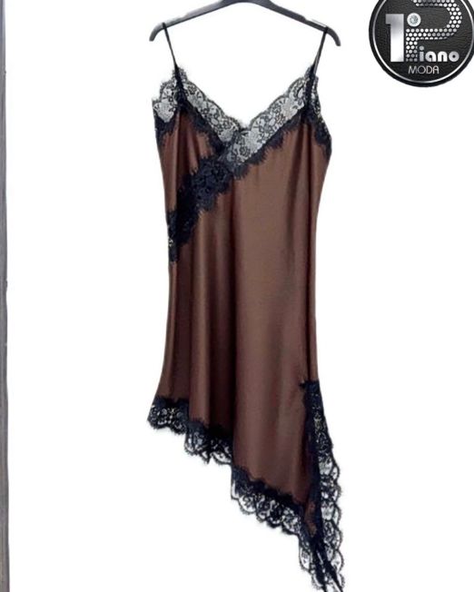 VESTITO ICONIC ASIMMETRICO marrone