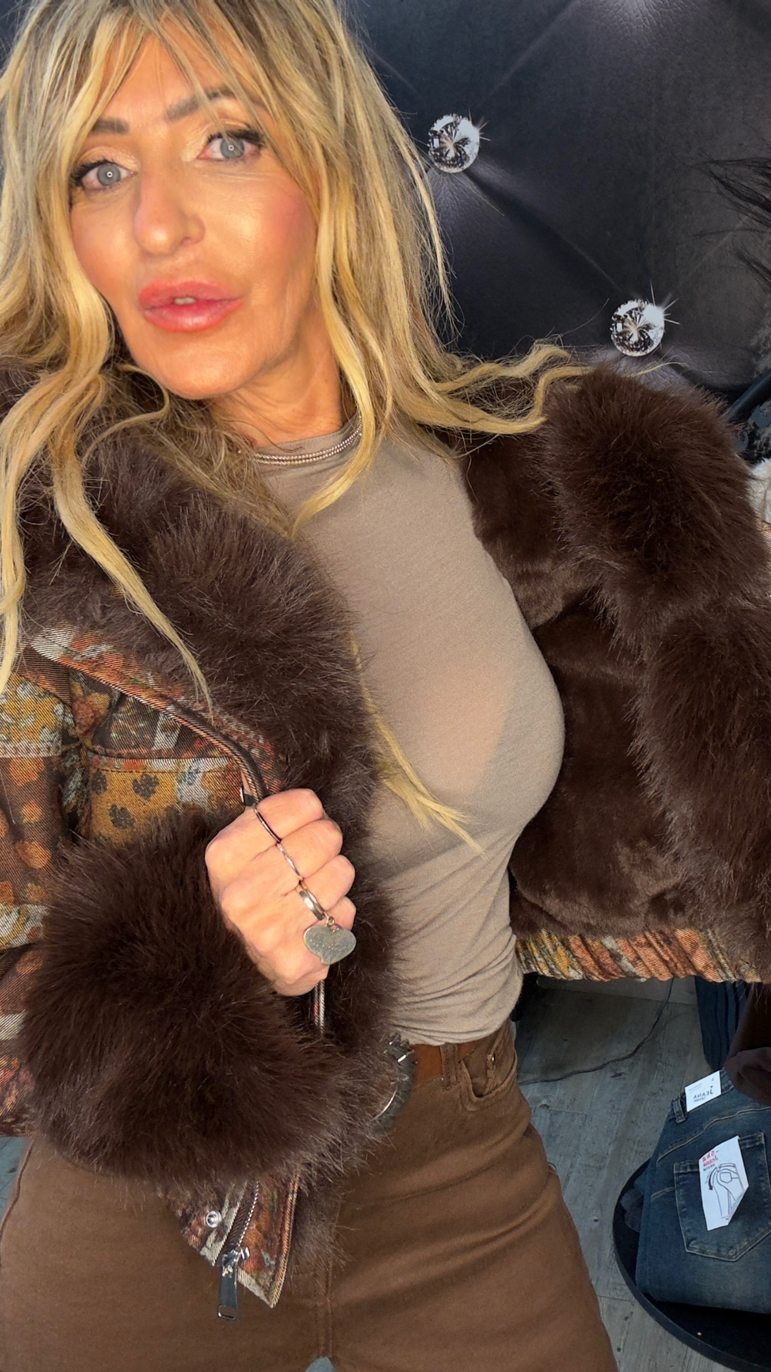 GIACCA BOMBER STAMPA RETRO’