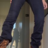 JEANS FLARE PUSH UP ELASTICIZZATO blu denim