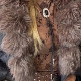 GIACCA PIUMINO CON COLLO PELLICCIA neri