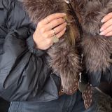 GIACCA PIUMINO CON COLLO PELLICCIA neri