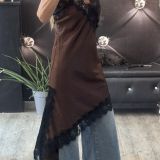 VESTITO ICONIC ASIMMETRICO marrone