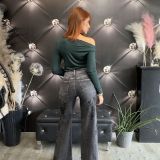 MAGLIA CASHMERE BLEND SEMITRASPARENTE verde bosco