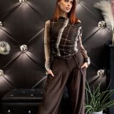 MAGLIA IN TULLE TARTAN multicolore