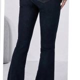 JEANS FLARE PUSH UP ELASTICIZZATO blu denim