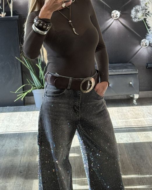 MAGLIETTA IN MISTO CASHMERE SOFT TOUCH cioccolato