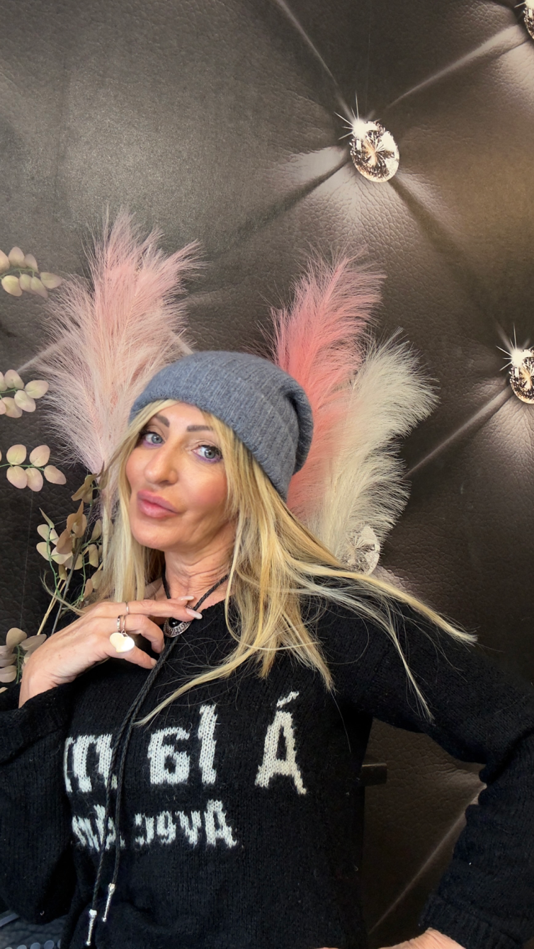 CAPPELLO LANA ALPACA grigio