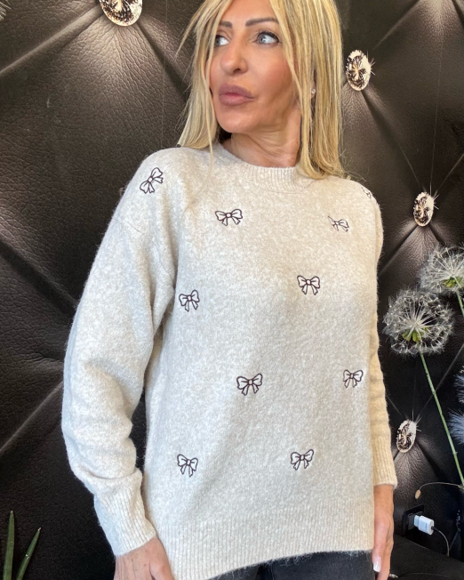 MAGLIONE FIOCCHI beige