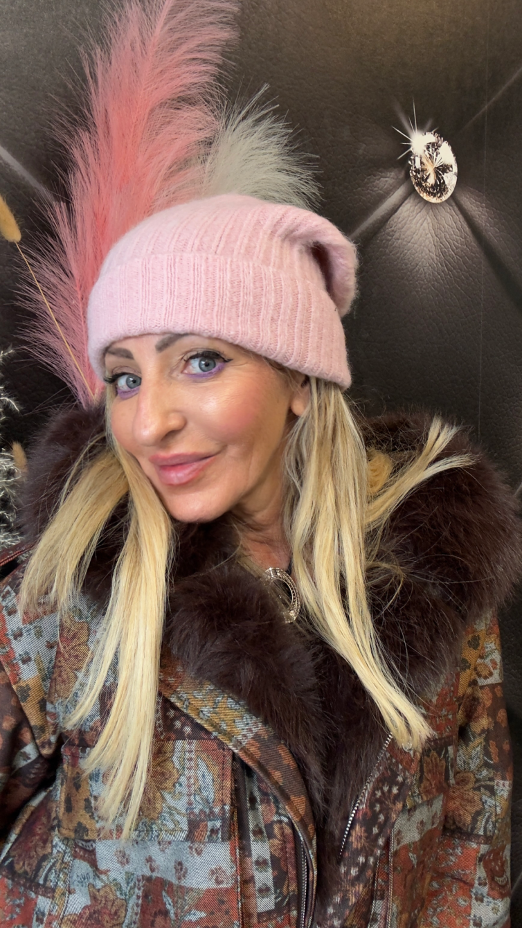 CAPPELLO LANA ALPACA rosa