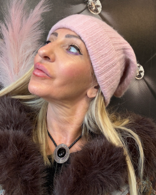 CAPPELLO LANA ALPACA rosa