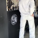 PANTALONE ELASTICIZZATO GAMBA DRITTA colore latte