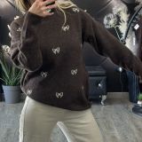 MAGLIONE FIOCCHI marrone