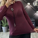 MAGLIETTA IN MISTO CASHMERE SOFT TOUCH bordeaux