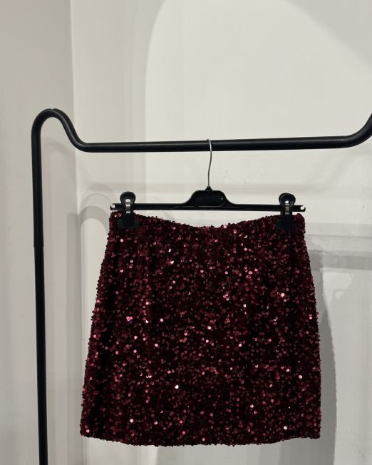 GONNA PAILLETTES bordeaux