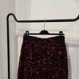 GONNA PAILLETTES bordeaux