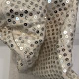 MAGLIONE CON CAPPUCCIO PAILLETTES beige