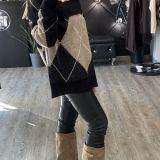 MAGLIONE STAMPA LOSANGHE nero