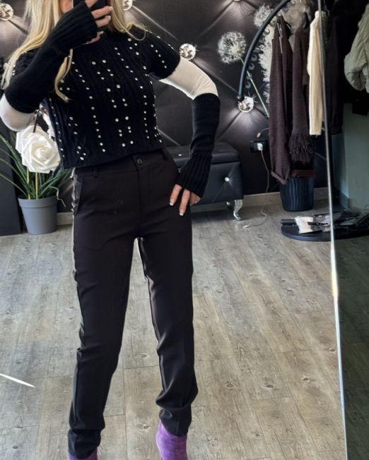 PANTALONE SARTORIALE nero