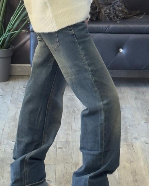 JEANS PALAZZO VITA BASSA lavaggio te’