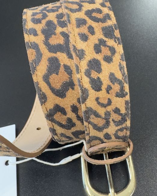 CINTURA MACULATA IN VERA PELLE color cognac