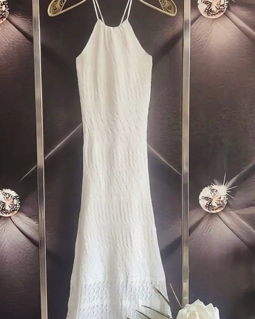 VESTITO LUNGO CROCHET bianco