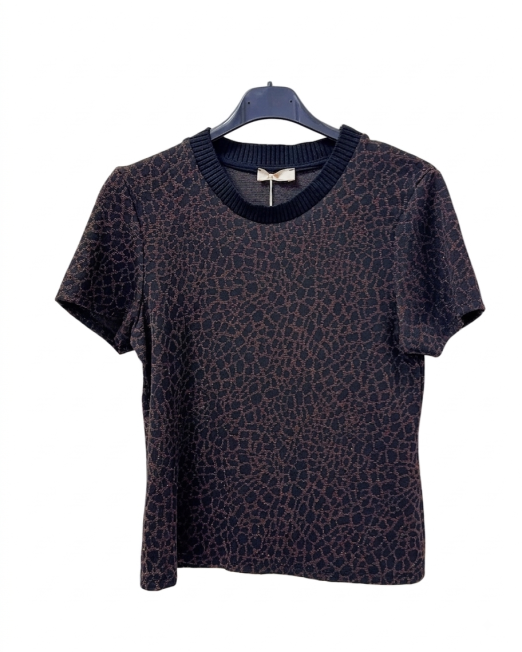 T-SHIRT MAGLIA ANIMALIER LUREX