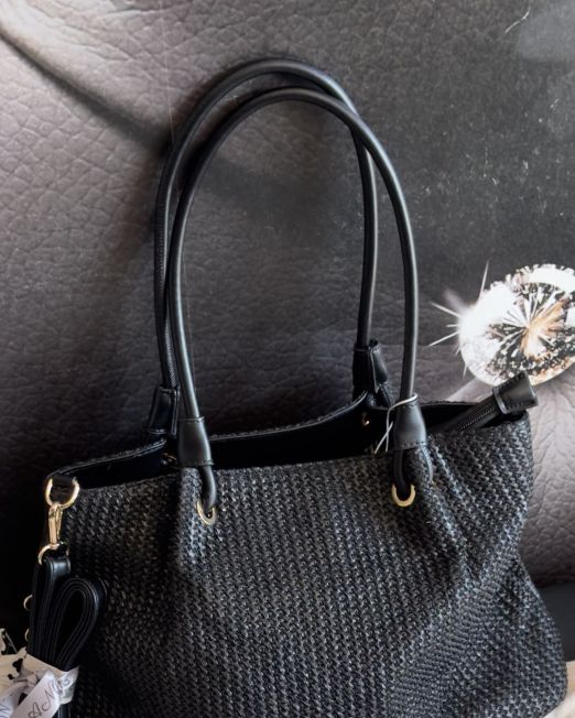 BORSA INTRECCIATA nera